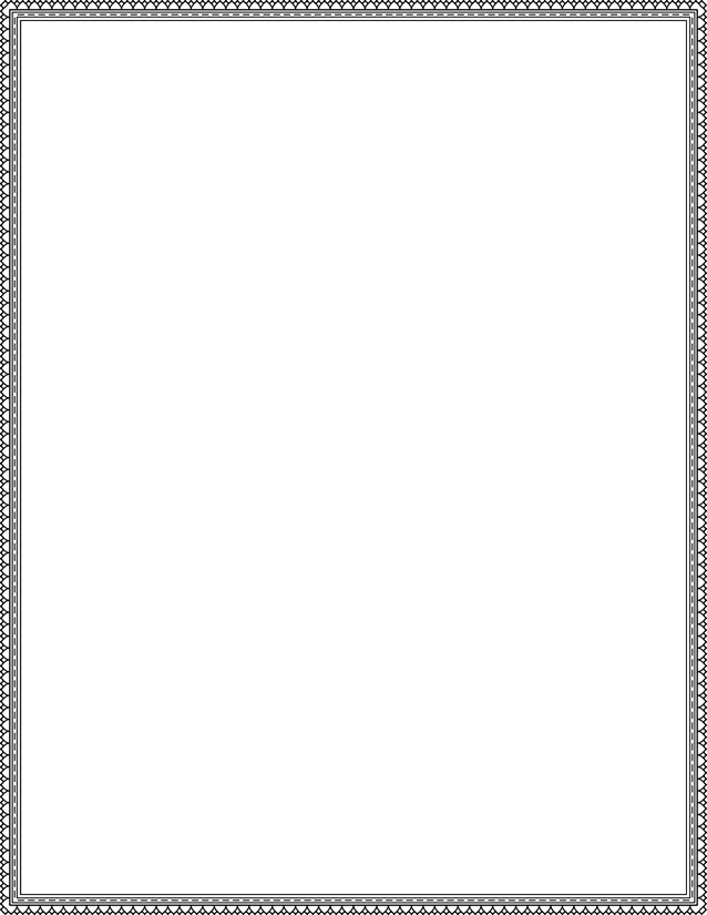 Woven Diamond Trim Border Page, Double-Layer Zigzag Frame