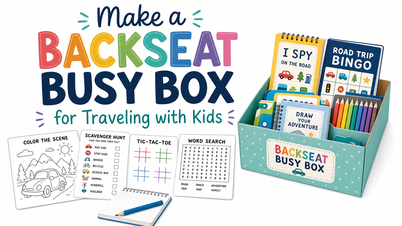 Make a Backseat Busy Box for Traveling with Kids