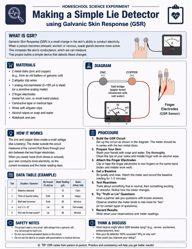 Making a Simple Lie Detector Using Galvanic Skin Response